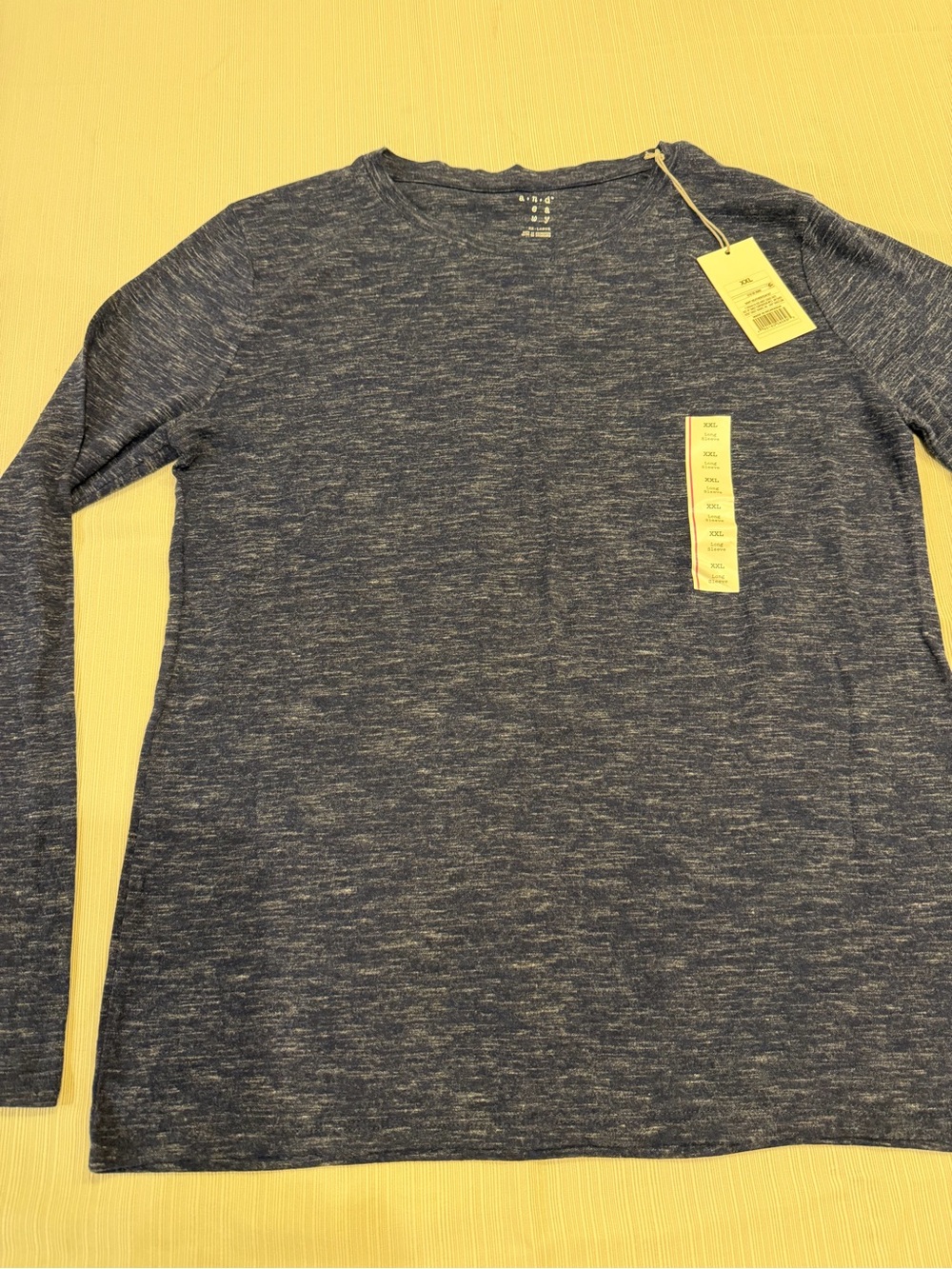 a new day Women's Long-Sleeve Crewneck Tee in Heather Blue